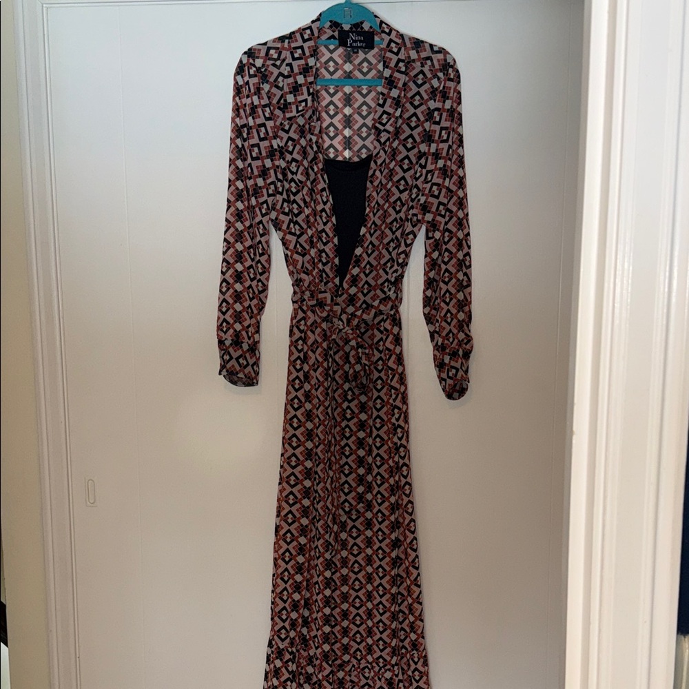Geometric Patterned Dress. Full length 0X